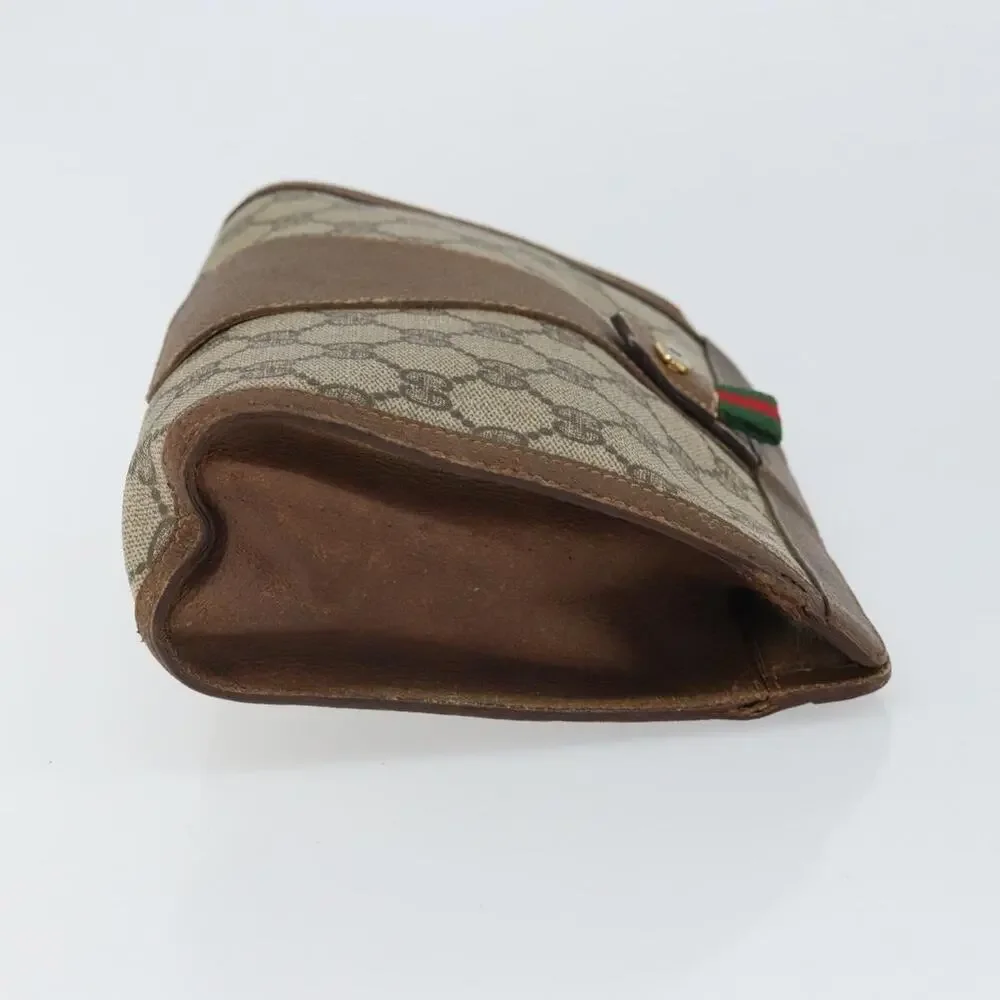 Gucci GG Supreme Web Clutch Bag Beige